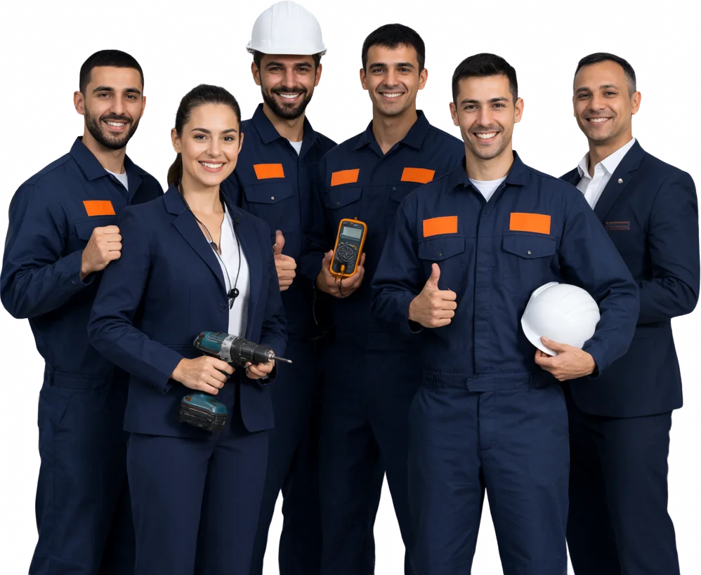 FixLine technicians and office team together